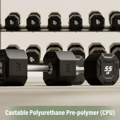 Major Fitness Urethane Octagonal-Shield Dumbbells