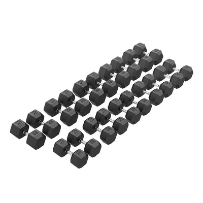 Power Systems Rubber Hex Dumbbell Pairs
