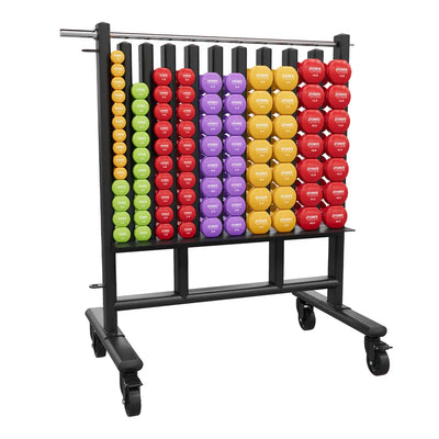 Power Systems Premium Dumbbell Storage Rack with 44 Deluxe Vinyl DB Prime Pairs
