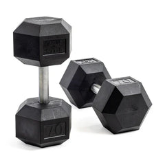 Bells of Steel Straight Handle Rubber Hex Dumbbell Sets