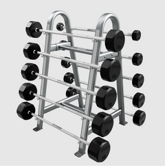 12-Sided 20-110lb Solid Rubber Straight Barbell Set by Troy Barbell