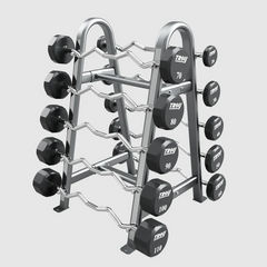 12-Sided 20-110lb Urethane Curl Barbell Set by Troy Barbell