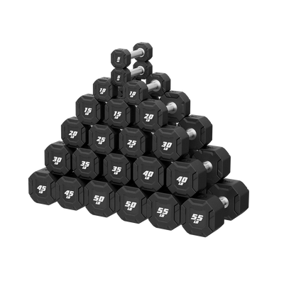 Major Fitness Urethane Octagonal-Shield Dumbbells