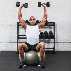 550lb Hex Rubber Dumbbell Set w/ 3-Tier Rack by Lifeline