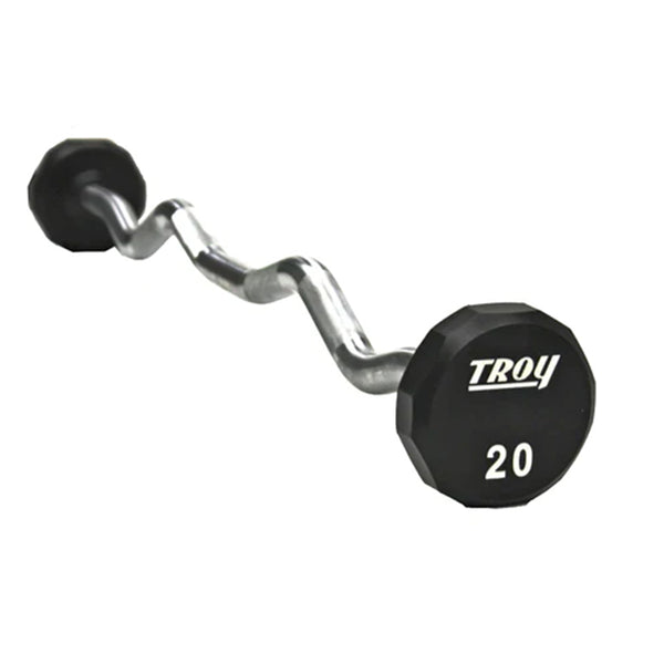 12-Sided 20-110lb Urethane Curl Barbell Set by Troy Barbell – DumbbellSets