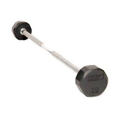 12-Sided 20-110lb Solid Rubber Straight Barbell Set by Troy Barbell
