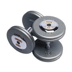 1550lb Grey Pro Style 55-100lb Iron Dumbbell Set by Troy Barbell