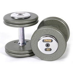 4650lb Grey Pro Style 5-150lb Iron Dumbbell Set by Troy Barbell