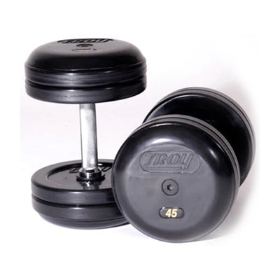 550lb Pro Style 5-50lb Rubber Dumbbell Set by Troy Barbell
