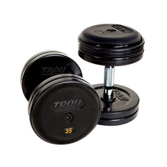1550lb Pro Style 55-100lb Rubber Dumbbell Set by Troy Barbell