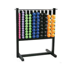 Aerobic Color-Coded Vinyl Dumbbell Rack Group Set by Troy Barbell